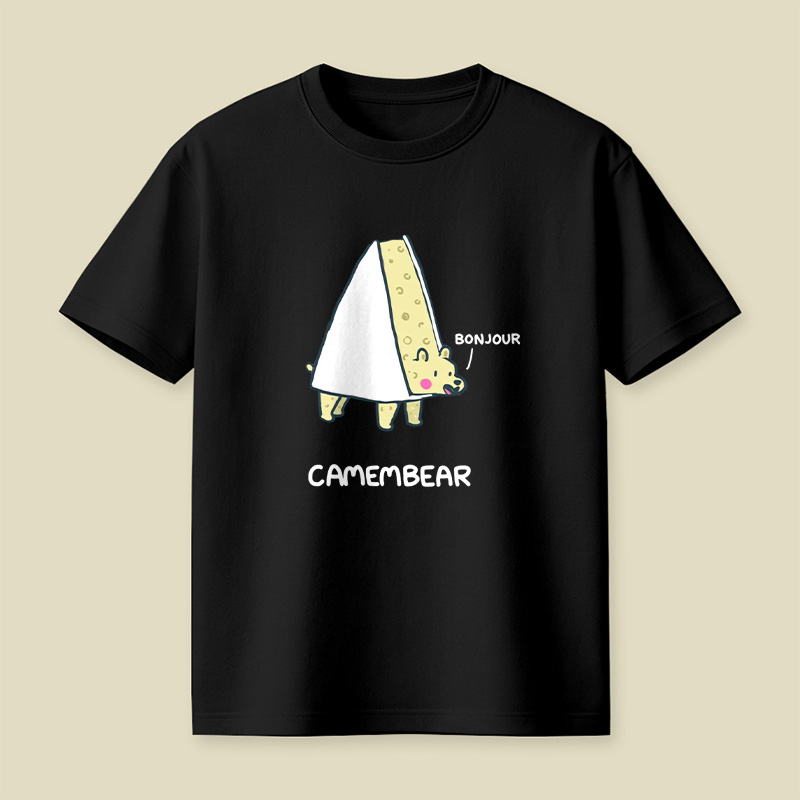 Camembear French Cheese Bear Pun Playful T-Shirt