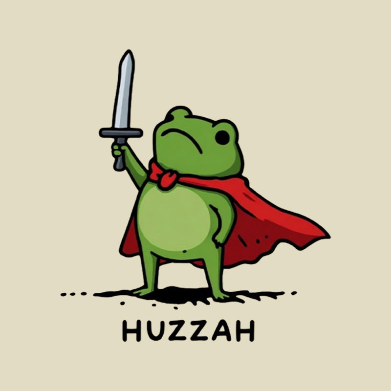 Huzzah Frog Playful T-Shirt