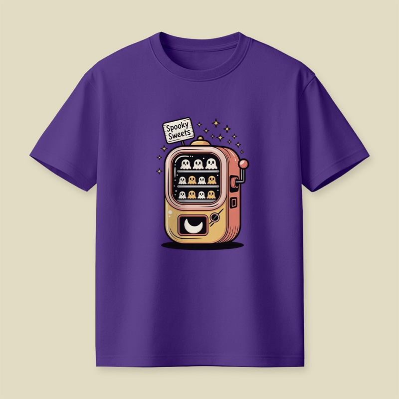 Vending Machine Spooky Sweets Ghost Playful T-Shirt