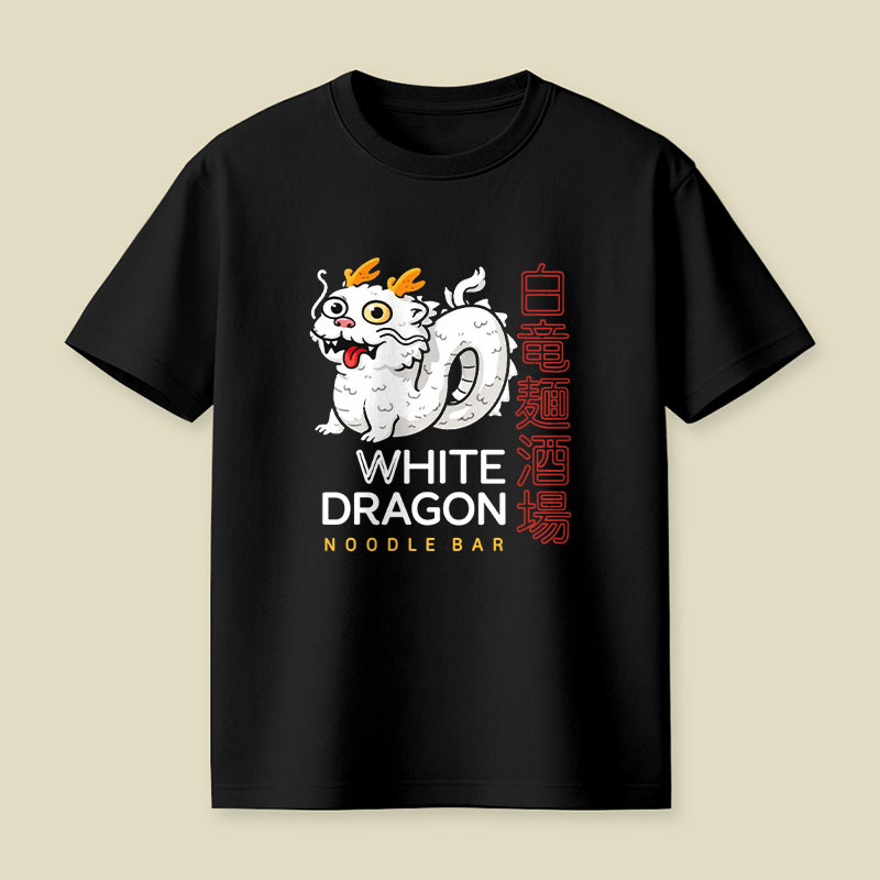 White Dragon Playful T-Shirt