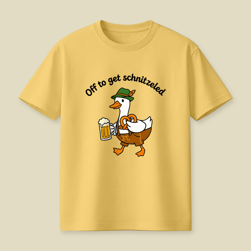 Off To Get Schnitzeled Geek Playful T-Shirt