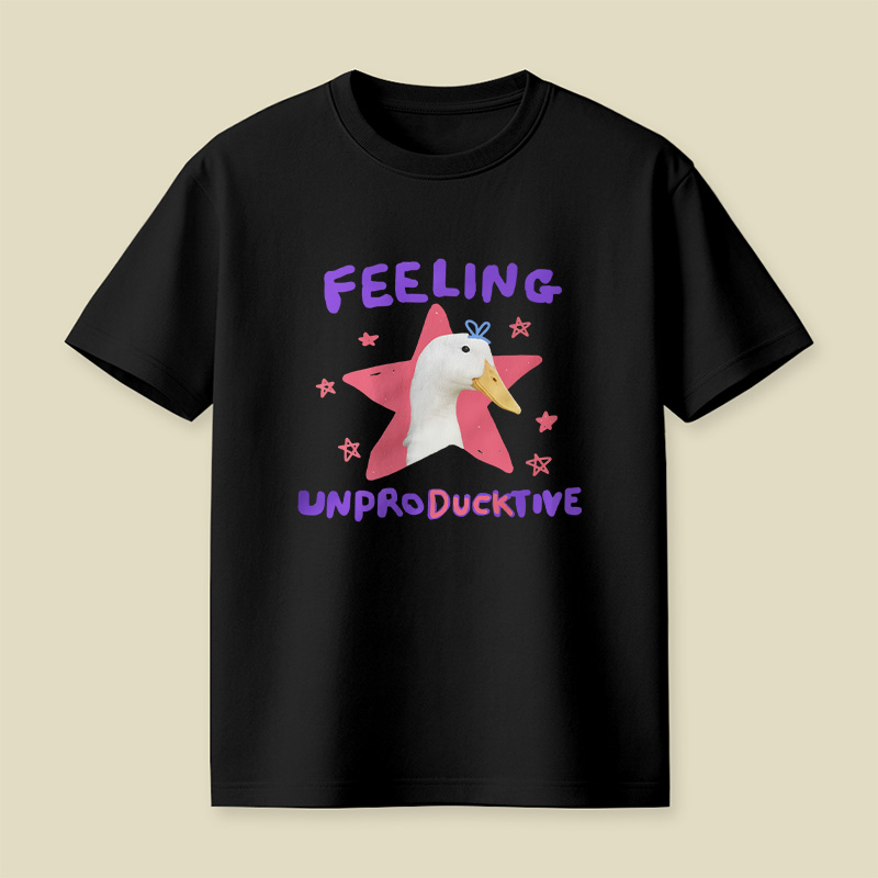 Feeling Unproducktive Lazy Duck Playful T-Shirt