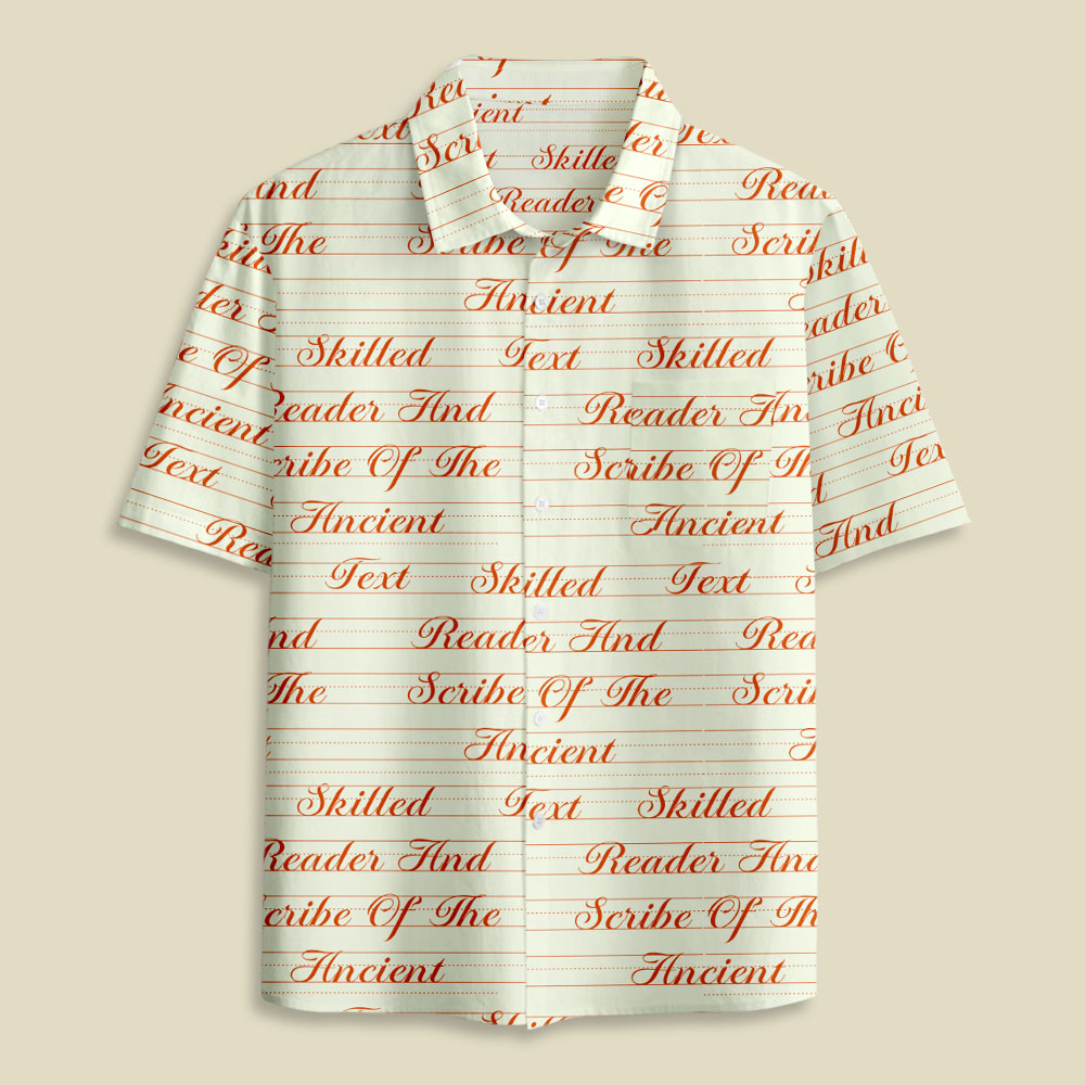 Skilled Reader And Scribe Of The Ancient Text Button Up Pocket Shirt