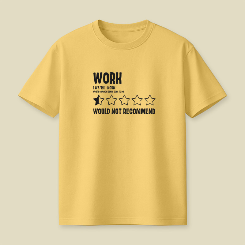 Work One Star Review Playful T-Shirt