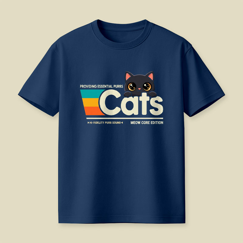 Retro Cats Playful T-Shirt