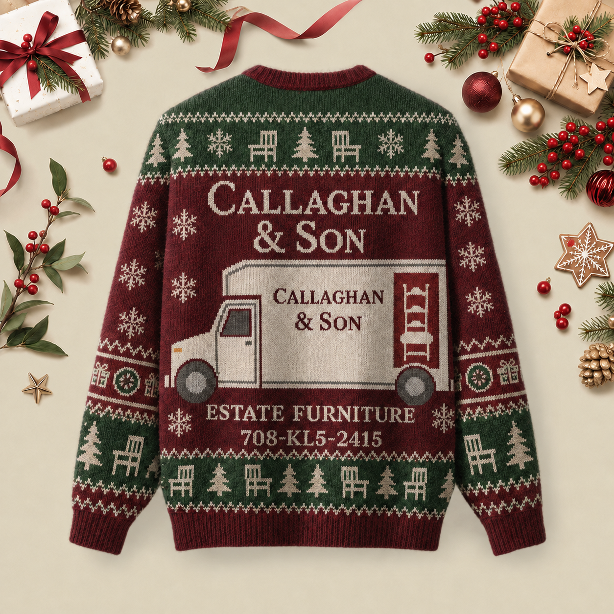 Callaghan & Son Ugly Christmas Fluffy Sweatershirt