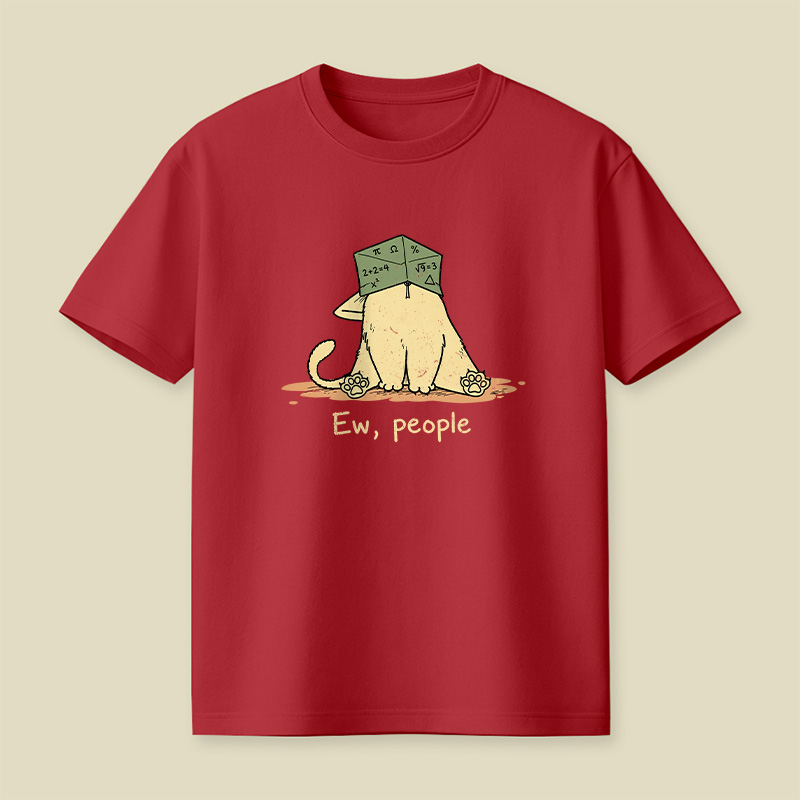 Ew People Anti-Social Cat Playful T-Shirt