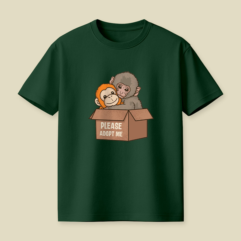 Please Adopt Me Monkey Playful T-Shirt