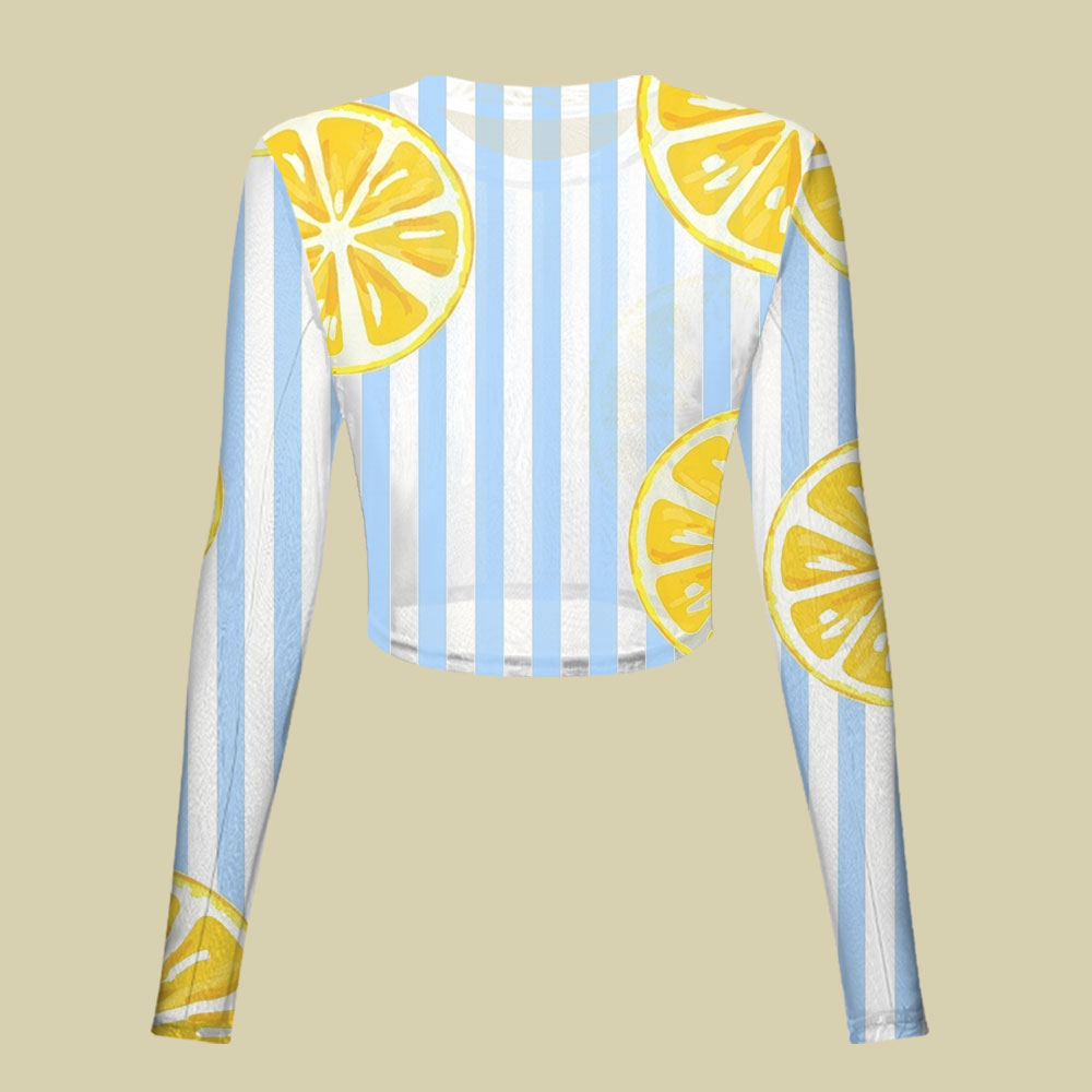 Summer Lemon Slim Fit Mesh Top