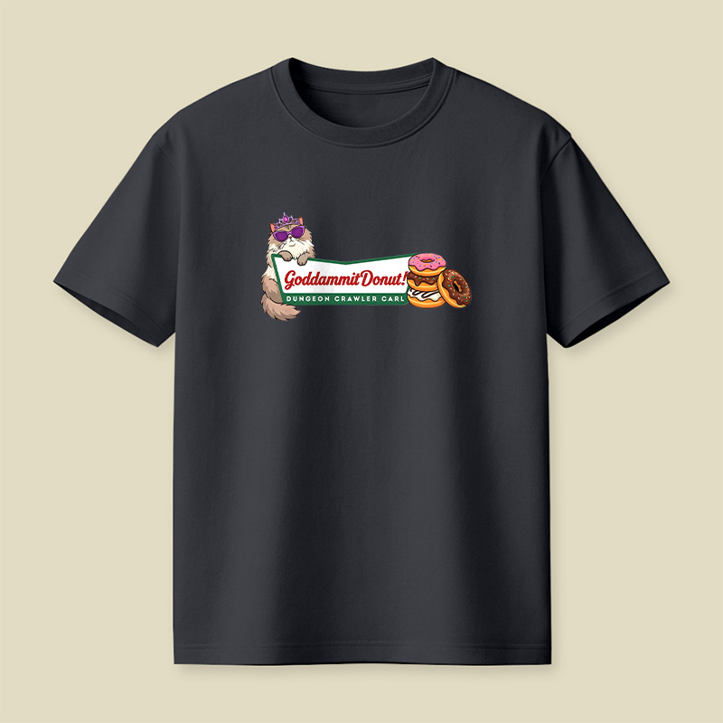 Cat Donut Chaos Playful T-Shirt