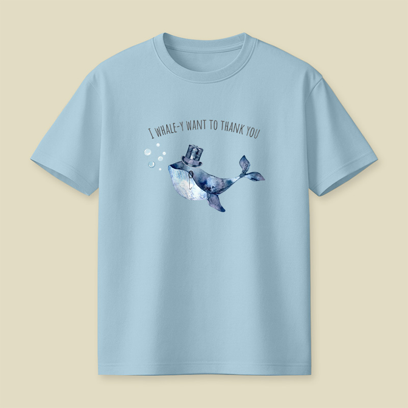 Whaley Thank You Animal Pun Playful T-Shirt