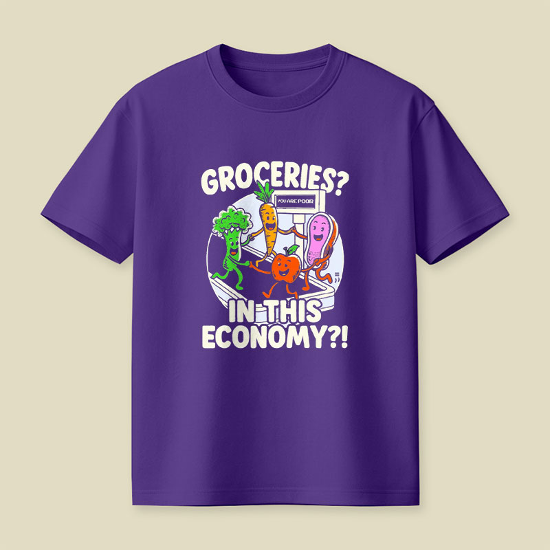 Groceries Black Playful T-Shirt