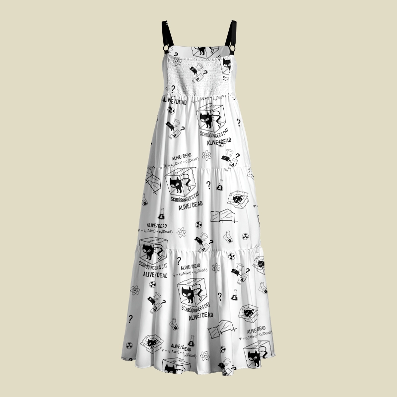 Schrödinger's Cat Playful Maxi Dress