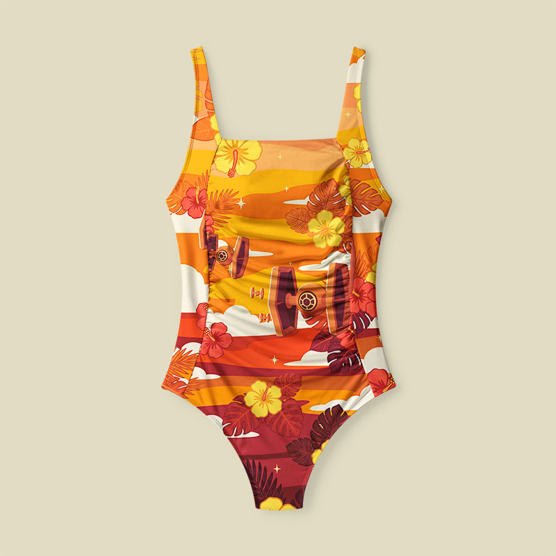 Ride Of The Tie Fighters Tummy Control One Piece Swimsuit