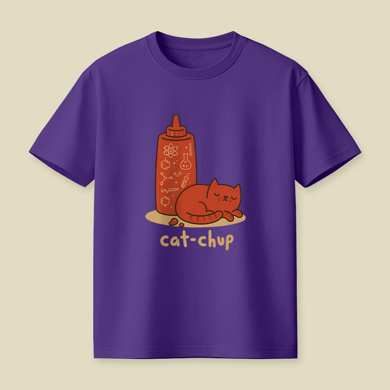 Cat-Chup Ketchup Cat Playful T-Shirt