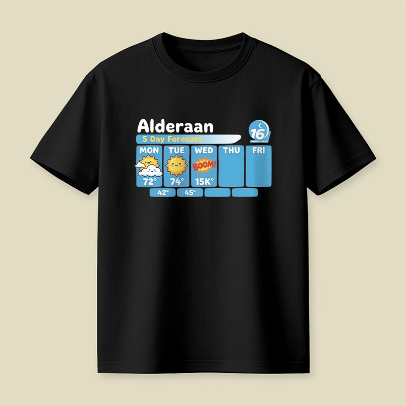 Alderaan 5 Day Forecast Playful T-Shirt