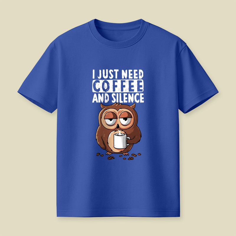 Coffee and Silence Playful T-Shirt