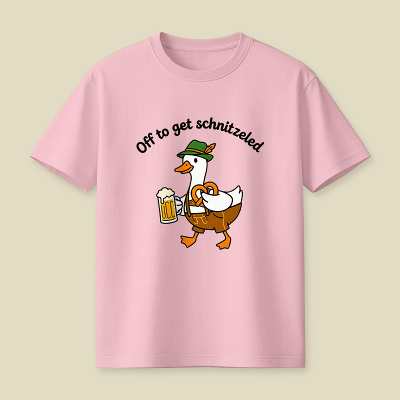 Off To Get Schnitzeled Geek Playful T-Shirt