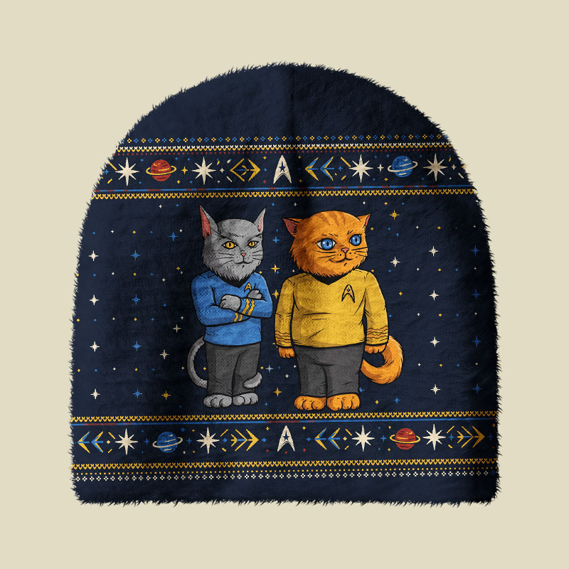 Cats Trek Fuzzy Beanie