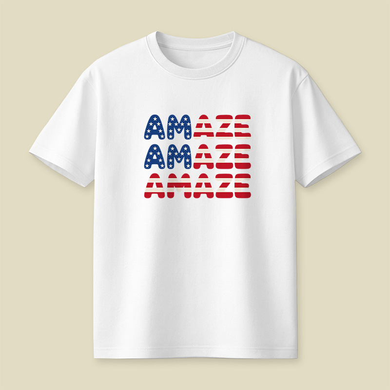 American Flag Space Rescue Playful T-Shirt