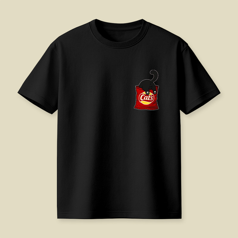 Cat Snack Bag Chaos Playful T-Shirt
