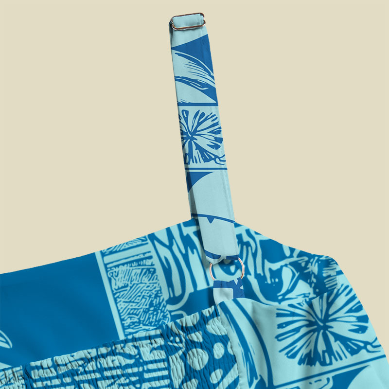 Don't Panic Blue Playful Maxi Dress
