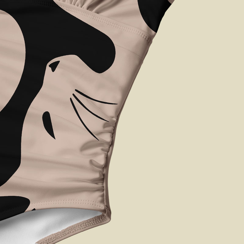 Cats Rule Tummy Control One Piece Swimsuit