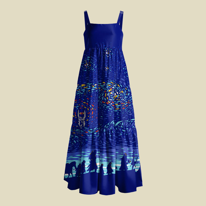 Starry Night Hiking Club Playful Maxi Dress