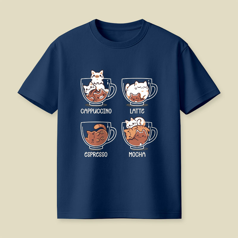 Cat Coffee Guide Playful T-Shirt