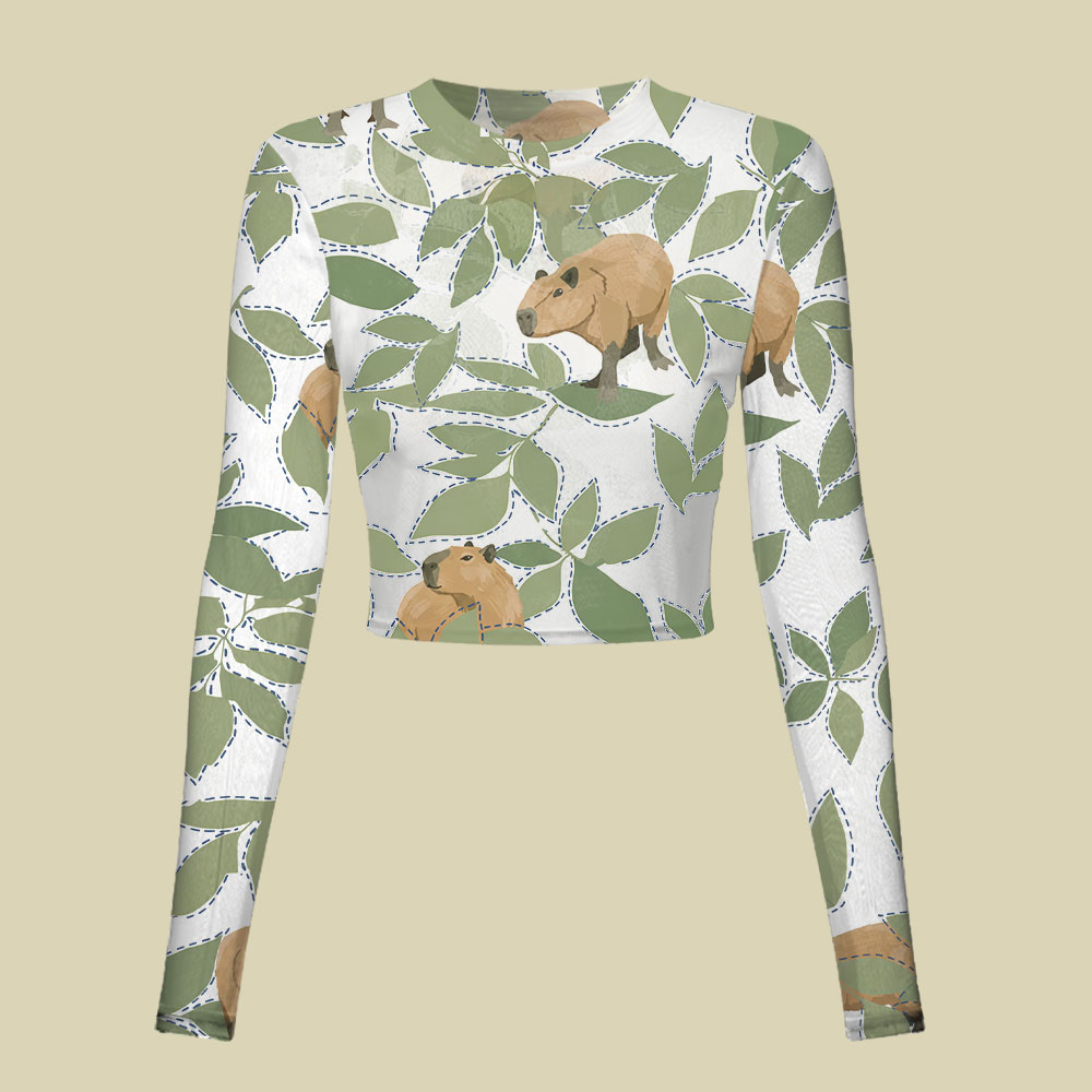 Capybara Lazy Oasis Slim Fit Mesh Top