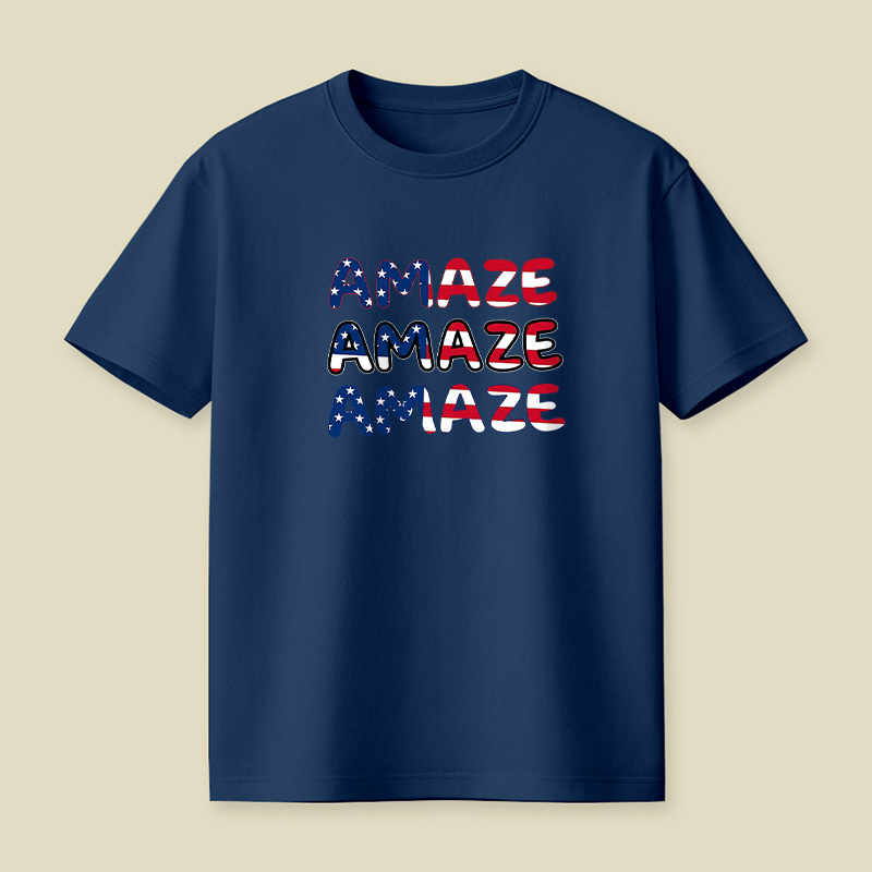 Space Rescue American Flag Playful T-Shirt