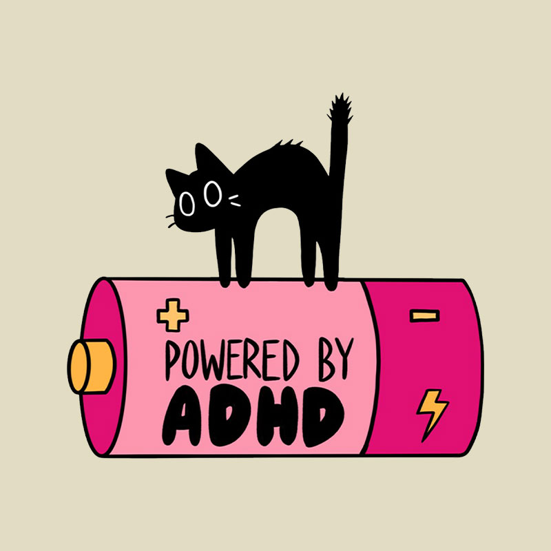 Powered By ADHD Playful T-Shirt
