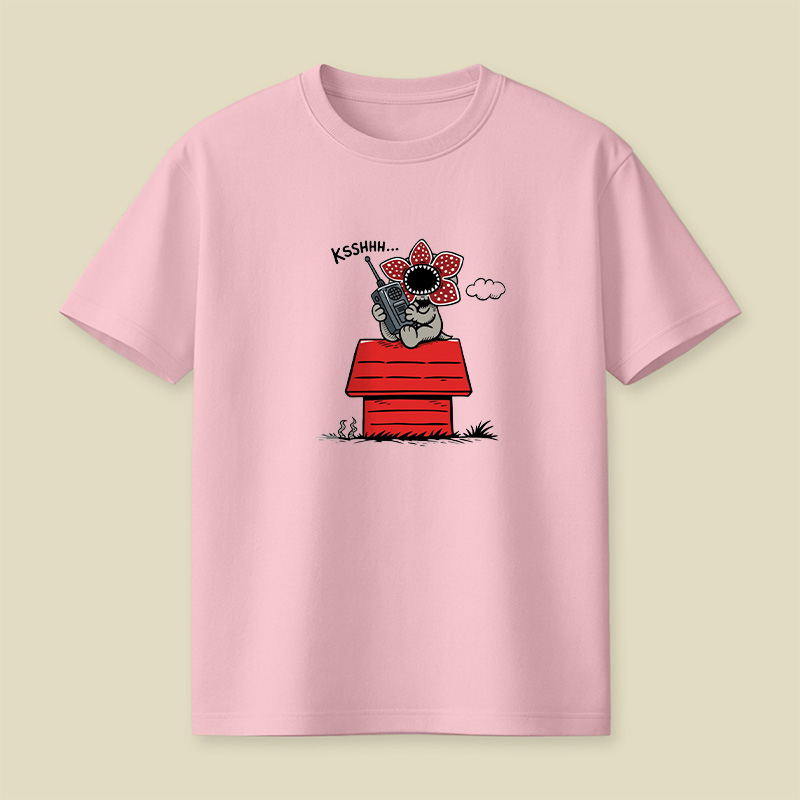 Demogorgon On Doghouse Stranger Things Playful T-Shirt