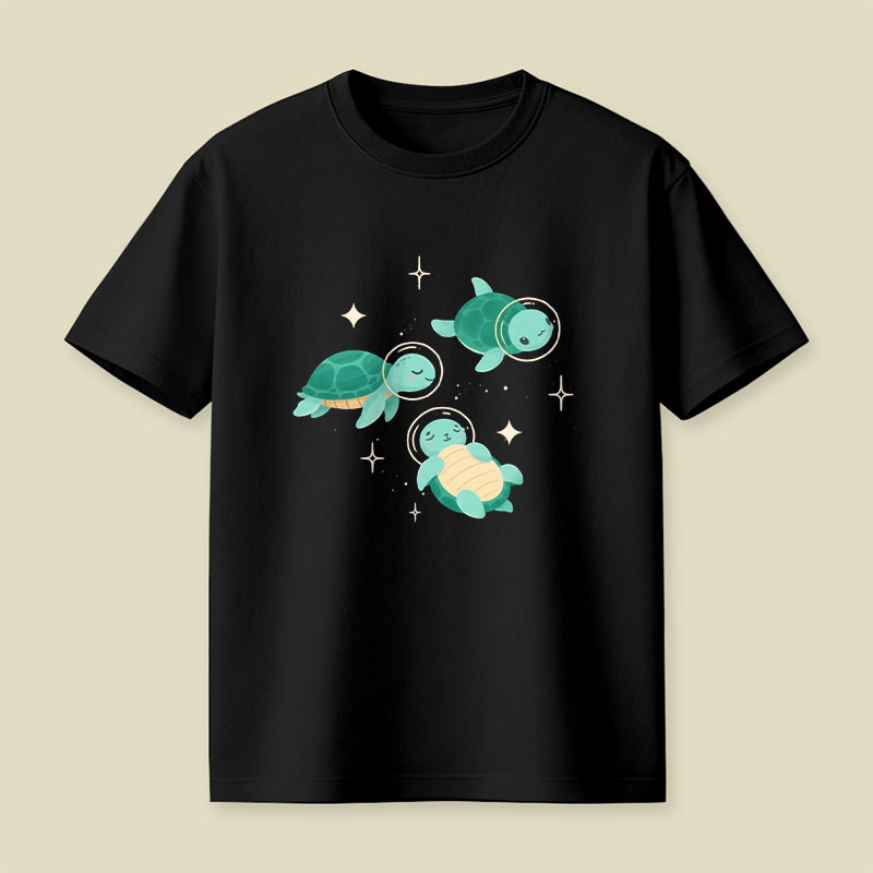 Space Turtles Playful T-Shirt