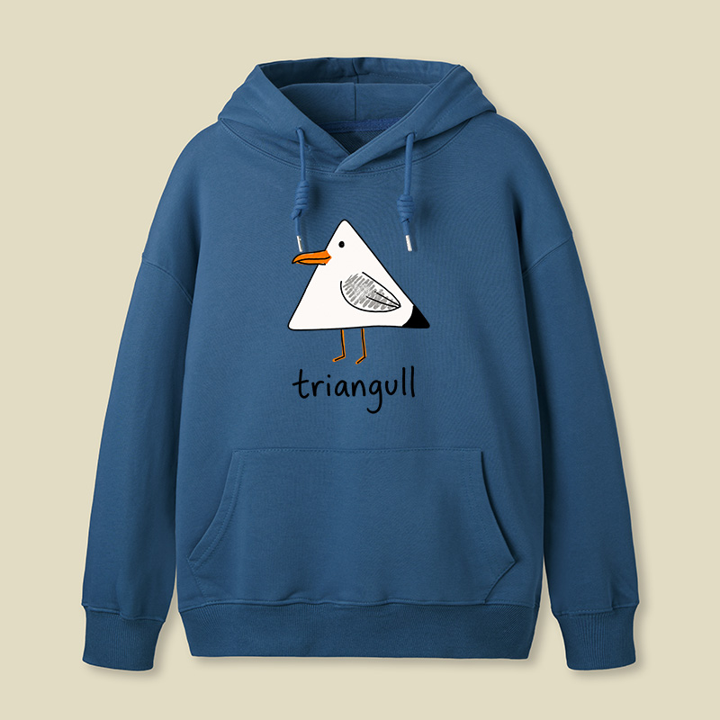 Triangull Funny Geometry Cute Triangle Seagull Bird Geek Hoodie