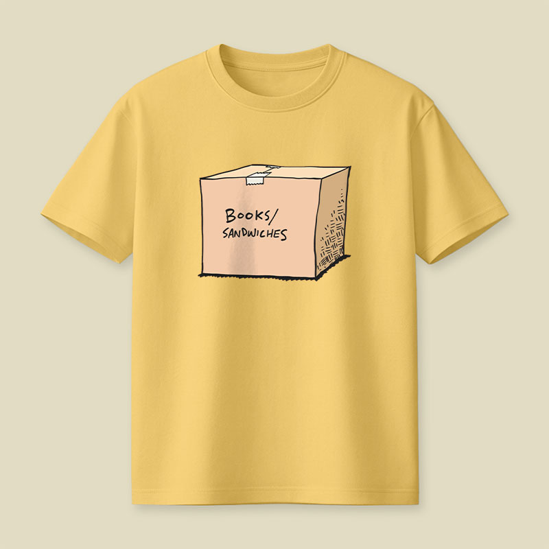 A Box Of Books Sandwiches Playful T-Shirt