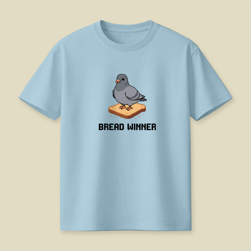 Pixel Art Pigeon On Bread Playful T-Shirt