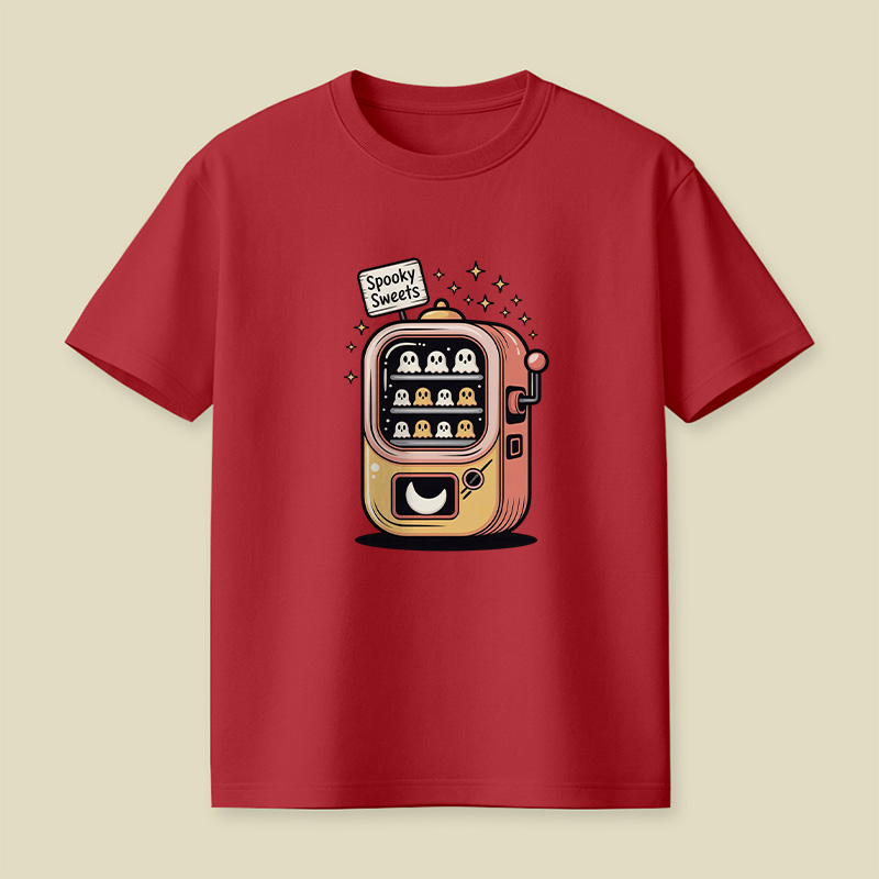 Vending Machine Spooky Sweets Ghost Playful T-Shirt