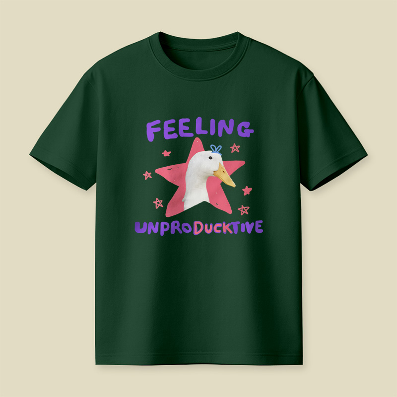 Feeling Unproducktive Lazy Duck Playful T-Shirt