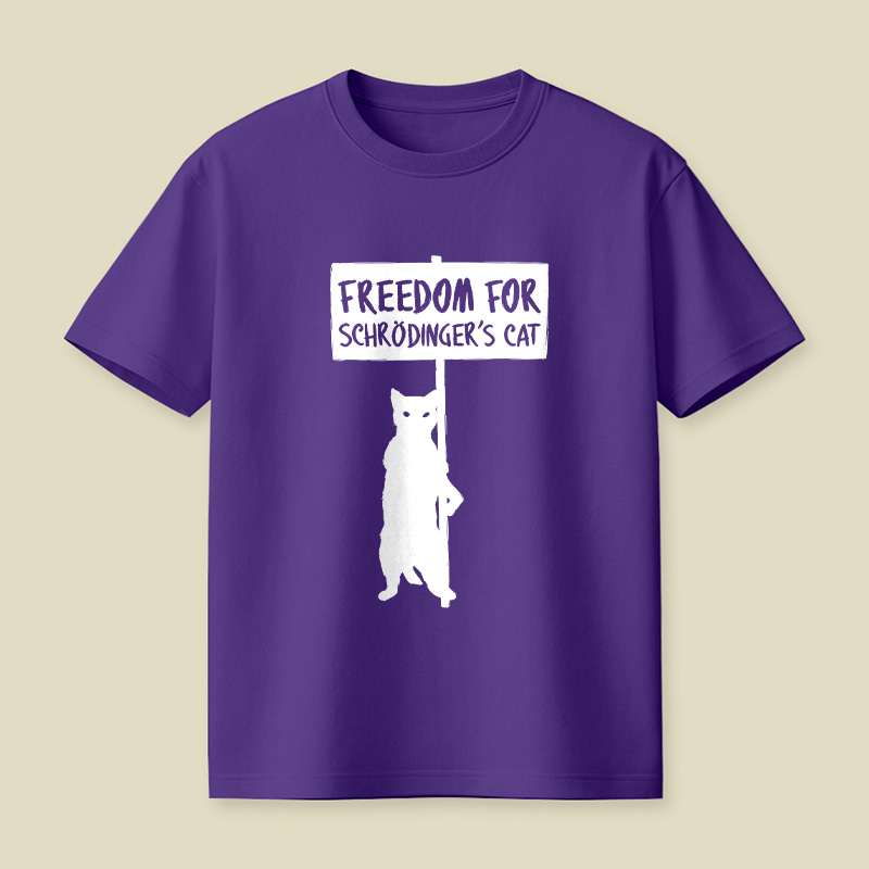 Freedom For Schrödinger's Cat Nerdy Playful T-Shirt