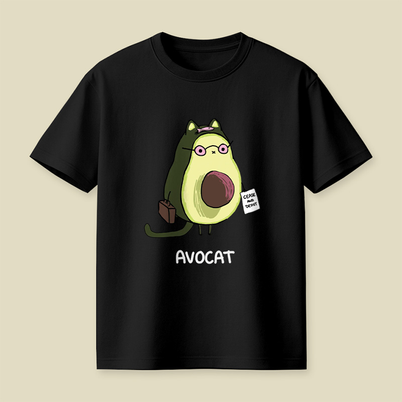 Avocat French Lawyer Cat Pun Playful T-Shirt