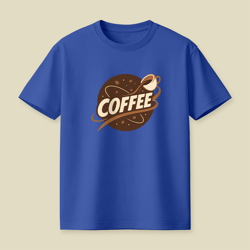 Retro Coffee Logo Playful T-Shirt