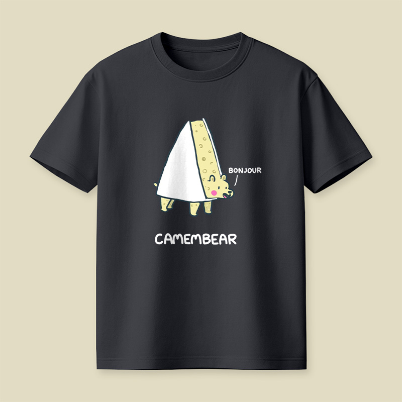 Camembear French Cheese Bear Pun Playful T-Shirt