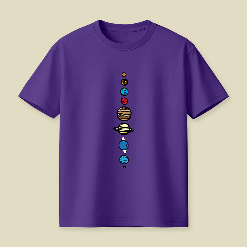 Space Nerd Planets Playful T-Shirt