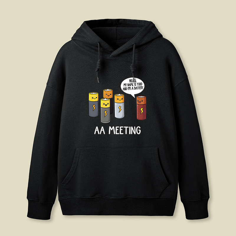 AA MEETING Geek Hoodie