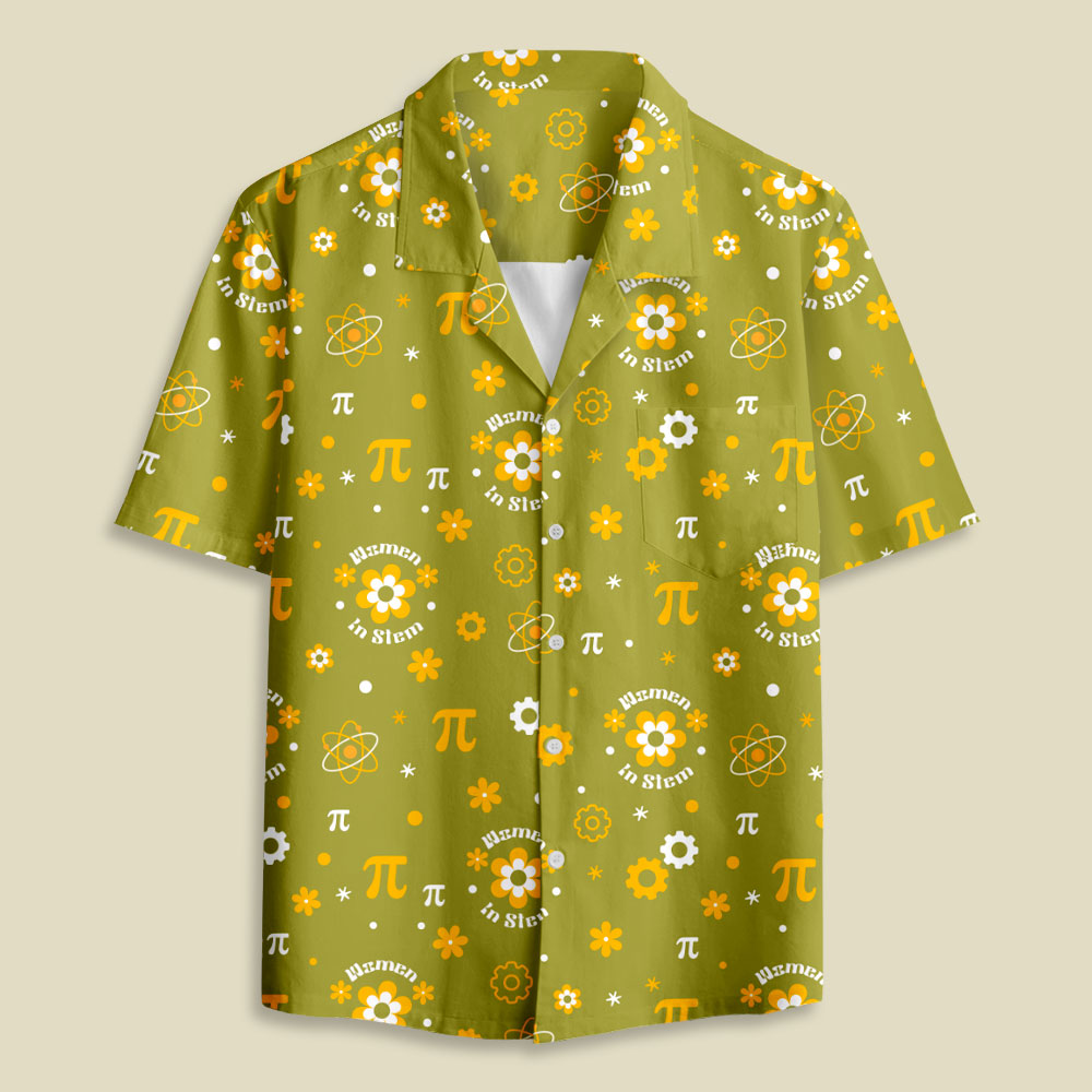 Women in Stem Button Up Pocket Shirt