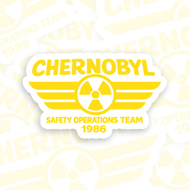 Chernobyl 1986 Safety Operations Team Playful Sticker