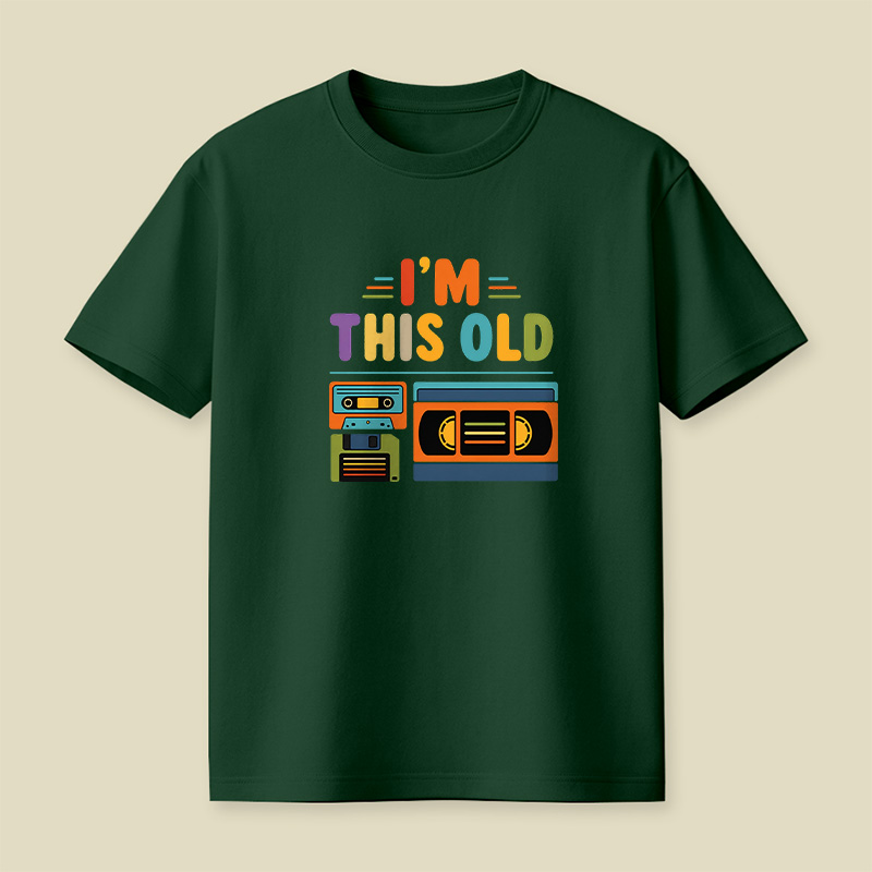 I Am This Old Retro Tech Nostalgia Playful T-Shirt