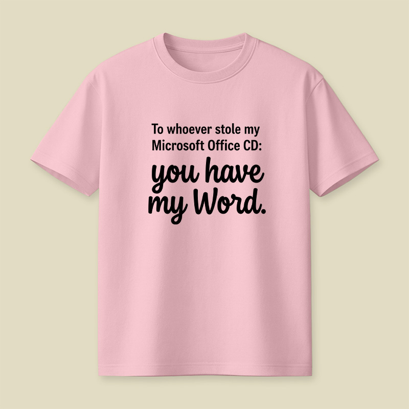 Office CD Pun Nostalgia Playful T-Shirt