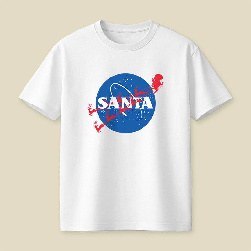 Christmas Space Santa Playful T-Shirt